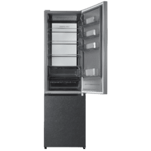 Bolero CoolMarket Combi 405 WL Elite Silex Stone A - Frigorífico Combi Silex Stone con interior Elite Grey y MAX INSIDE, Full LED Wall, Fresh Flex, FlexiRacks, Display Full Color, Total NoFrost, Puerta Reversible, Compresor Inverter Plus, Ultra Silencioso 33dB, Modo ECO, Ultra Fast Freezing, Fast Cooling, Clase Energética A.