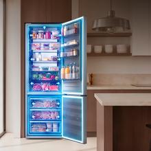 Bolero CoolMarket Combi 405 WL Elite Silex Stone A Réfrigérateur congélateur Bolero CoolMarket Combi 405 WL Elite Silex Stone A de Cecotec avec intérieur Elite Grey et MAX INSIDE, AURA CRYSTAL, Fresh Flex, écran Full Colour, Total NoFrost, porte réversible, compresseur Inverter Plus, Ultra-silencieux 33 dB, mode ECO, Ultra Fast Freezing, Fast Cooling, classe énergétique A.
