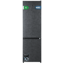 Bolero CoolMarket Combi 405 WL Elite Onyx Stone A - Frigorífico Combi Onyx Stone con interior Elite Grey y MAX INSIDE, Full LED Wall, Fresh Flex, FlexiRacks, Display Full Color, Total NoFrost, Puerta Reversible, Compresor Inverter Plus, Ultra Silencioso 33dB, Modo ECO, Ultra Fast Freezing, Fast Cooling, Clase Energética A.