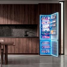 Bolero CoolMarket Combi 405 WL Elite Onyx Stone A Frigorífico Combi Onyx Stone com interior Elite Grey e MAX INSIDE, AURA CRYSTAL, Fresh Flex, Display Full Color, Total NoFrost, Porta Reversível, Compressor Inverter Plus, Ultra-silencioso 33dB, Modo ECO, Ultra Fast Freezing, Fast Cooling, Classe Energética A.