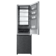Bolero CoolMarket Combi 405 WL Elite Onyx Stone A - Frigorífico Combi Onyx Stone con interior Elite Grey y MAX INSIDE, Full LED Wall, Fresh Flex, FlexiRacks, Display Full Color, Total NoFrost, Puerta Reversible, Compresor Inverter Plus, Ultra Silencioso 33dB, Modo ECO, Ultra Fast Freezing, Fast Cooling, Clase Energética A.