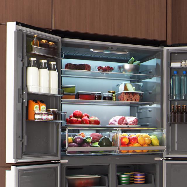 Bolero CoolMarket 4D 503 Inox E Frigorífico 4 Puertas Inox, 503 Litros, 177.5x85.3x69.8cm, Clase E, Compresor Inverter, Interior Gris, MetalFlexCooling, Cajón Temperatura Variable 0ºC a 7ºC, Cajón Regulación Humedad, Display a Color, NoFrost, MultiAirFlow, FastCooling, FastFreezing, Alarma, Modo ECO, Luz LED