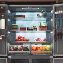 Bolero CoolMarket 4D 503 Inox E Frigorífico 4 Puertas Inox, 503 Litros, 177.5x85.3x69.8cm, Clase E, Compresor Inverter, Interior Gris, MetalFlexCooling, Cajón Temperatura Variable 0ºC a 7ºC, Cajón Regulación Humedad, Display a Color, NoFrost, MultiAirFlow, FastCooling, FastFreezing, Alarma, Modo ECO, Luz LED