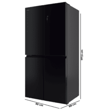 Bolero CoolMarket 4D 503 Dark E Frigorífico 4 Puertas Dark, 503 Litros, 177.5x85.3x69.8cm, Clase E, Compresor Inverter, Interior Gris, MetalFlexCooling, Cajón Temperatura Variable 0ºC a 7ºC, Cajón Regulación Humedad, Display a Color, NoFrost, MultiAirFlow, FastCooling, FastFreezing, Alarma, Modo ECO, Luz LED