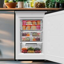 Bolero CoolMarket TF 85 White E Congelador de sobremesa blanco, 84,5cm de alto y 54,9cm de ancho, 85 litros de capacidad, clase energética E, con 3 cajones para almacenar sus alimentos