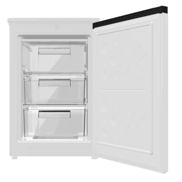 Bolero CoolMarket TF 85 White E Congelador de sobremesa blanco, 84,5cm de alto y 54,9cm de ancho, 85 litros de capacidad, clase energética E, con 3 cajones para almacenar sus alimentos