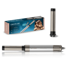 CermicCare 2in1 AirGlam Aluminum Styler multifunzione 2 in 1 con tecnologia Coanda che asciuga, modella, arriccia ed elimina il crespo. Con 3 velocità, 3 temperature e controllo intelligente del calore. Motore digitale da 1400 W di potenza e 110.000 giri/min. Accessori con rivestimento in ceramica e cheratina.