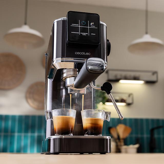 Cafelizzia ColdBrew Machine à café expresso et cappuccino, café à froid, avec 20 bar et buse vapeur réglable.