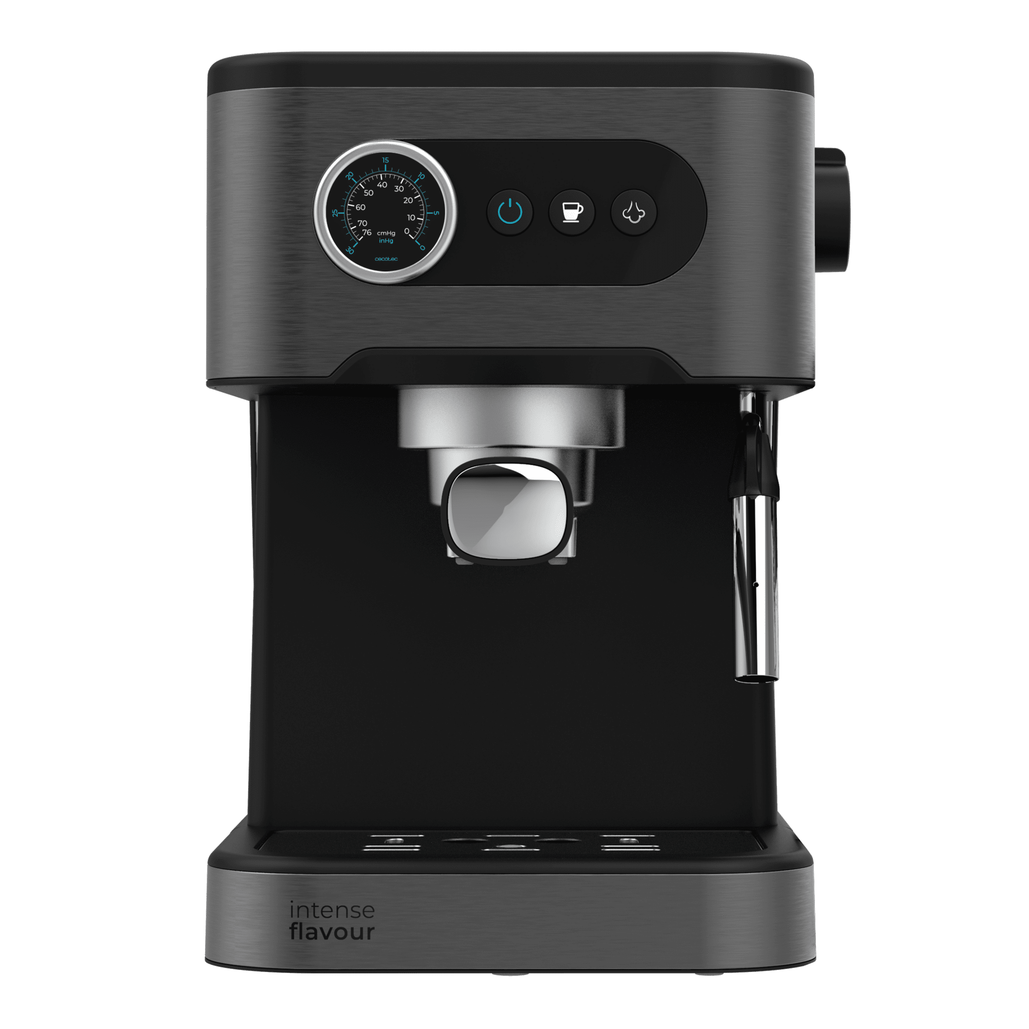 Cafetera express CECOTEC Power Espresso 20 Pro negra con brazo portafiltros