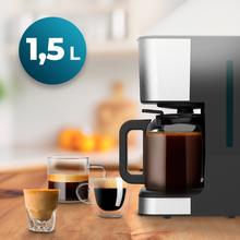 Coffee 66 Drop & Touch Tropfkaffeemaschine aus Edelstahl mit einer Kapazität von bis zu 12 Tassen.