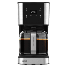 Coffee 66 Drop & Touch Cafetera de goteo con capacidad de hasta 12 tazas en acero inoxidable.