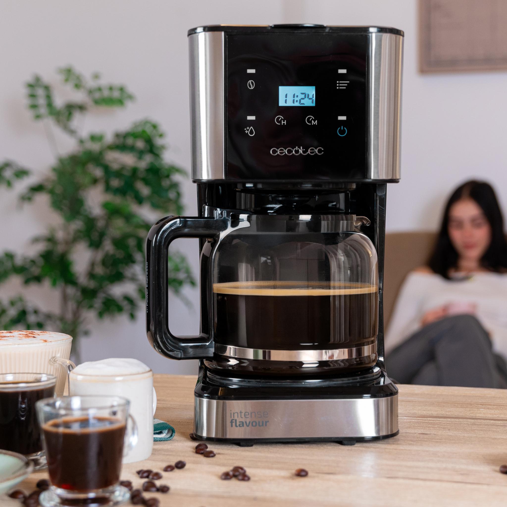 Cafetière Filtre Cecotec Coffee 66 Drop & Touch - 1.5L (12 Tasses), Acier Inox, Écran Tactile, Minuterie 24h