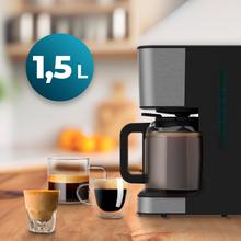 Coffee 66 Drop & Thermo Máquina de café de gotejamento em aço inoxidável com capacidade para até 12 chávenas.