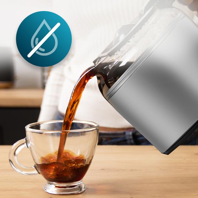 Coffee 66 Drop & Thermo Time Máquina de café de gotejamento em aço inoxidável com capacidade para até 10 chávenas.