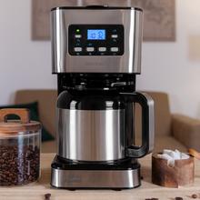 Coffee 66 Drop & Thermo Time Tropfkaffeemaschine aus Edelstahl mit einer Kapazität von bis zu 10 Tassen.