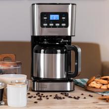 Coffee 66 Drop & Thermo Time Tropfkaffeemaschine aus Edelstahl mit einer Kapazität von bis zu 10 Tassen.