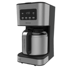 Coffee 66 Drop & Thermo Time Tropfkaffeemaschine aus Edelstahl mit einer Kapazität von bis zu 10 Tassen.