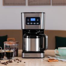 Coffee 66 Drop & Thermo Time Tropfkaffeemaschine aus Edelstahl mit einer Kapazität von bis zu 10 Tassen.
