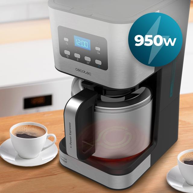 Coffee 66 Drop & Thermo Time Máquina de café de gotejamento em aço inoxidável com capacidade para até 10 chávenas.