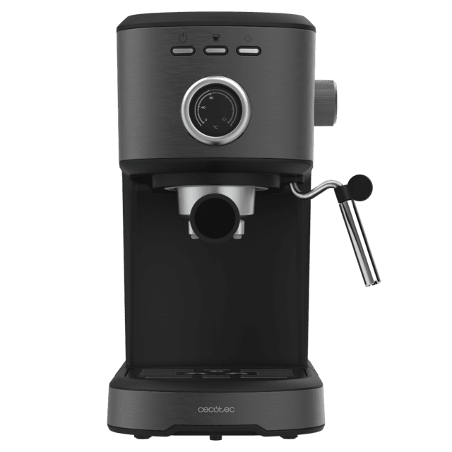 Power Espresso 20 Pecan Steel Máquina de café digital com 20 bares e vaporizador orientável.