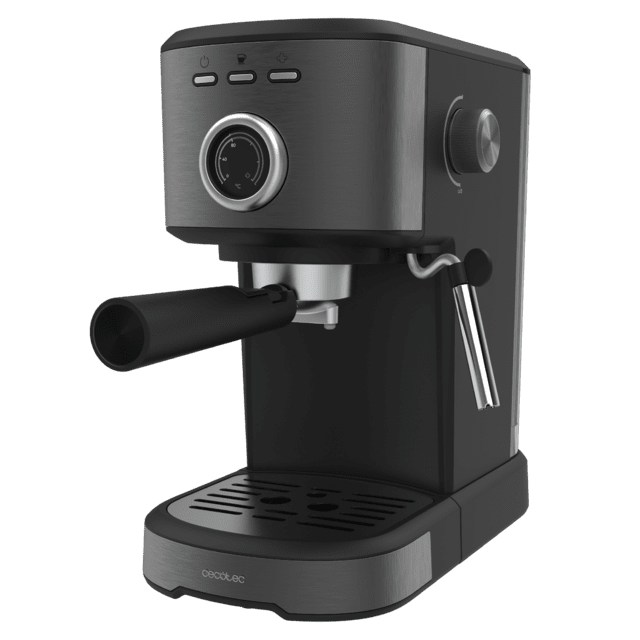 Power Espresso 20 Pecan Steel Máquina de café digital com 20 bares e vaporizador orientável.