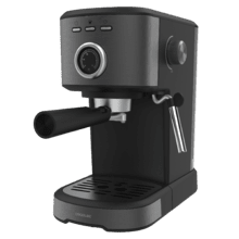 Power Espresso 20 Pecan Steel Cafetera express digital, con 20 bares y vaporizador orientable.