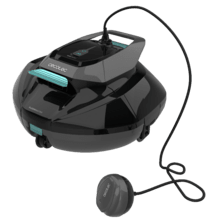 Conga Pooldroid 1000 FloorMaster Robot de piscine sans fil. Convient pour des surfaces jusqu'à 80 m2 et 10º d'inclinaison. Bouée pour garder votre robot à portée de main à tout moment. Filtre de haute efficacité.  Accessoires inclus