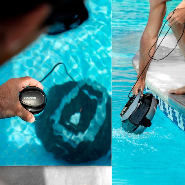 Conga Pooldroid 1000 FloorMaster Robot de piscine sans fil. Convient pour des surfaces jusqu'à 80 m2 et 10º d'inclinaison. Bouée pour garder votre robot à portée de main à tout moment. Filtre de haute efficacité.  Accessoires inclus