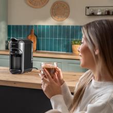 FreeStyle Compact Sehr kompakte 3-in-1-Espressomaschine. Geeignet für gemahlenen Kaffee, Dolce Gusto und Nespresso.