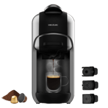 FreeStyle Compact Macchina per espresso compatta, 3 in 1. Adatta per caffè macinato, Dolce Gusto e Nespresso.