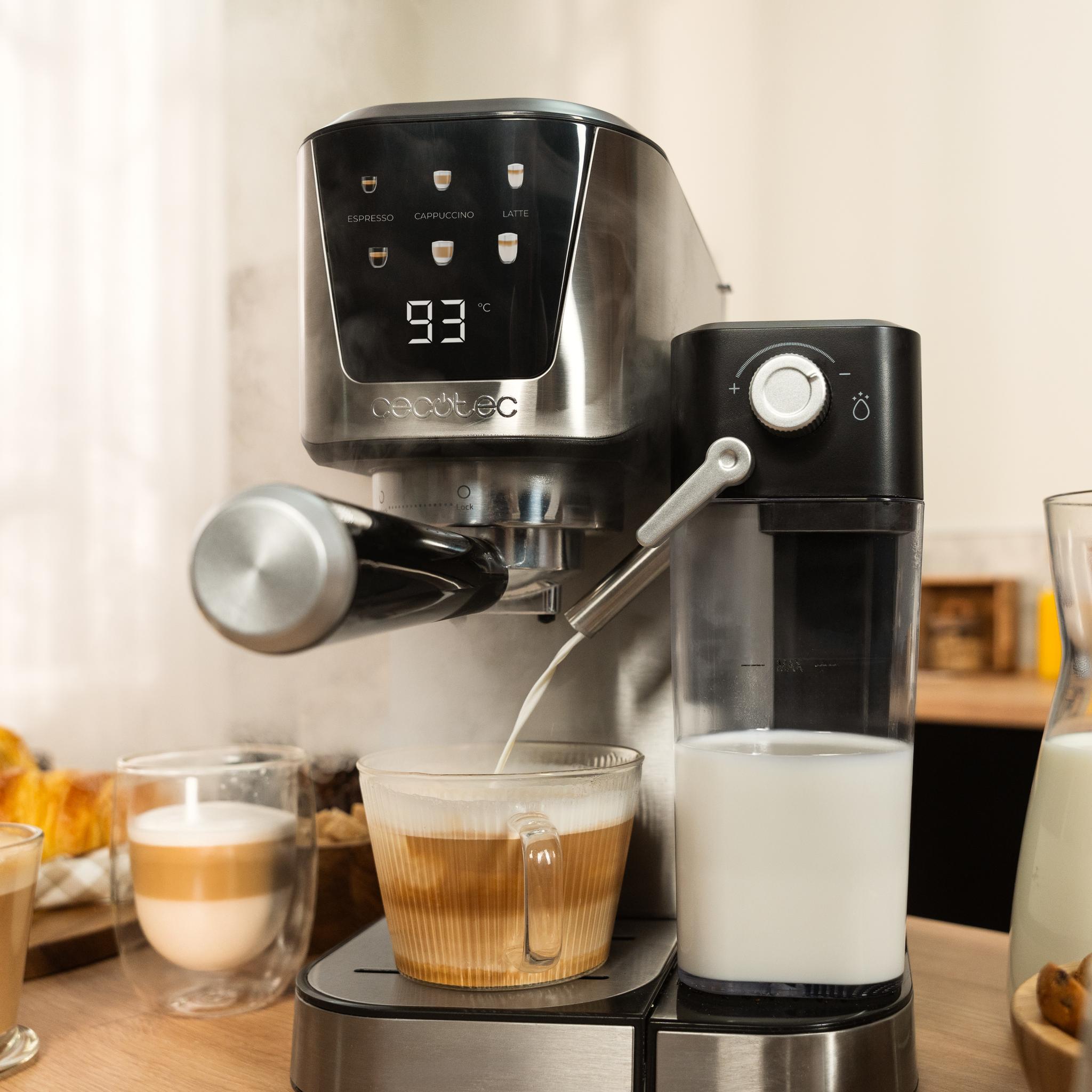 Machine à Café Expresso Cecotec 20 Bars - Réservoir Lait 700ml, éc Tactile, Crème Parfaite