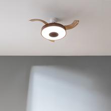 Energysilence Aero 4200 invisible darkwood Ventilatore da soffitto a pale retrattili con motore DC da 35W 42" con illuminazione a LED, timer, telecomando e modalità inverno-estate.