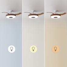 Energysilence Aero 4200 invisible darkwood Ventilatore da soffitto a pale retrattili con motore DC da 35W 42" con illuminazione a LED, timer, telecomando e modalità inverno-estate.