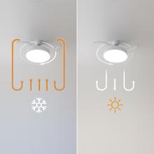 Energysilence Aero 4200 invisible white Ventilatore da soffitto a 3 pale retrattili, con motore DC da 35 W, illuminazione a LED, timer fino a 8 ore, funzione inverno-estate, 6 velocità, telecomando.