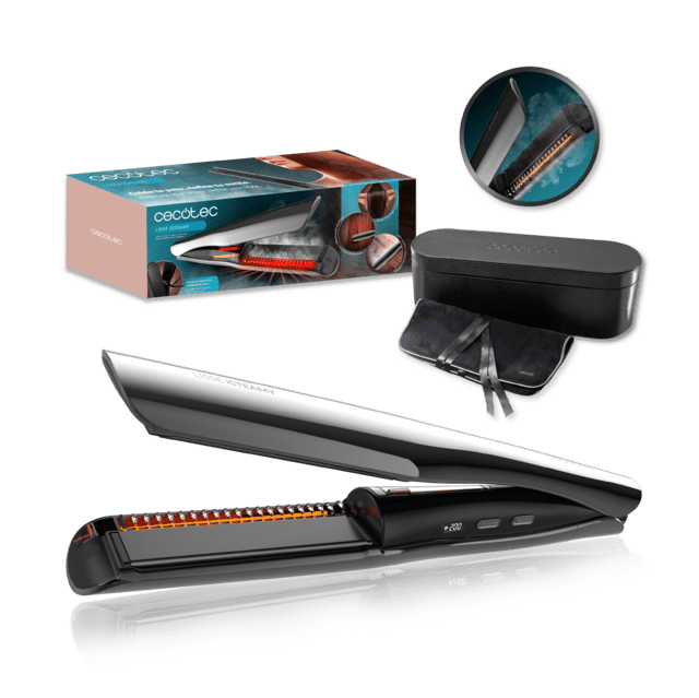 Lisse iSteamy Dampf- und Infrarot-Haarglätter, Perfektes Glätten ohne Schäden, Tiefenhydration und glänzendes Finish, Lockt und glättet, Regulierbare Temperatur, Premium-Design + Deluxe-Etui