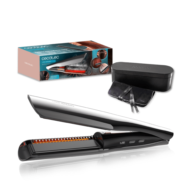 Lisse iSteamy Dampf- und Infrarot-Haarglätter, Perfektes Glätten ohne Schäden, Tiefenhydration und glänzendes Finish, Lockt und glättet, Regulierbare Temperatur, Premium-Design + Deluxe-Etui