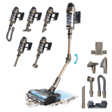 Conga Rockstar 12500 Stellar AquaPet Aspirateur-balai Puissance d'aspiration maximale de 310 aW et ultra-puissance de 700 W. Autonomie de 100 minutes. Brosse anti-nœuds HairLess. Tube flexible et kit complet d'accessoires.