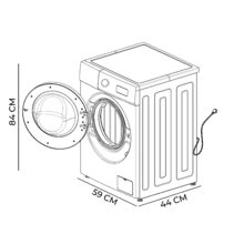 Bolero DressCode 6150 Inverter A Lavadora de 6 kg de capacidad y 1000 rpm, 12 programas, Clase A, Motor Inverter Plus, Steam Max, Drum Clean, Delay Start y Child Lock.