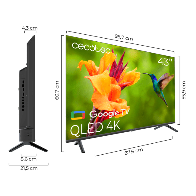 Medidas TV CECOTEC VQU40043 43 pulgadas