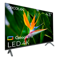 A4 series ALU40043S Televisión LED de 43" con resolución 4K UHD, sistema operativo Google TV, Dolby Audio, HDMI 2.1, USB 3.0, HDR10, 16 Gb ROM, Google Voice Assitant y Chromecast.