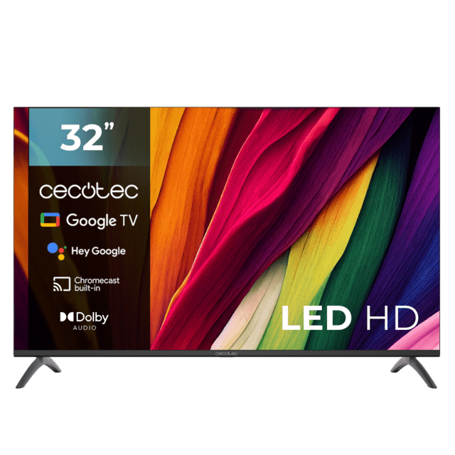 A4 series ALH40032S TV LED de 32" com resolução HD, Sistema operativo Google TV, Dolby Audio, Google Voice Assitant e Chromecast.