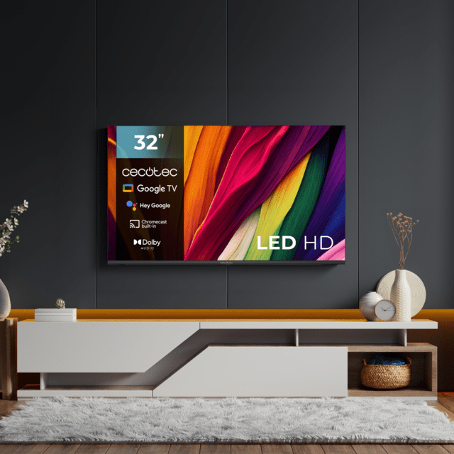 A4-Serie ALH40032S 32-Zoll-LED-Fernseher mit HD-Auflösung, Google TV-Betriebssystem, Dolby Audio, Google Voice Assistant und Chromecast.