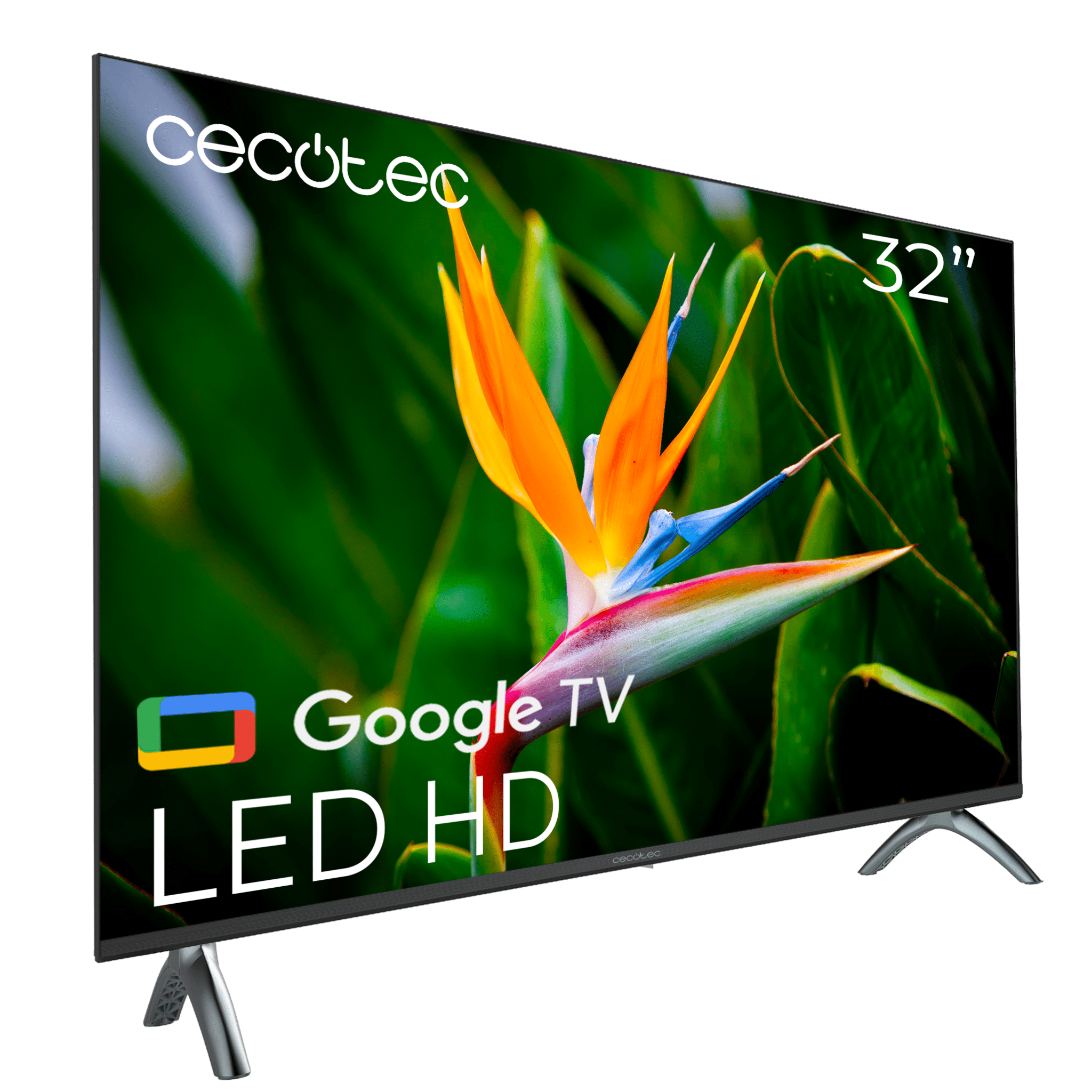 Cecotec ALH40032S 32 pulgadas Google TV LED HD vista lateral
