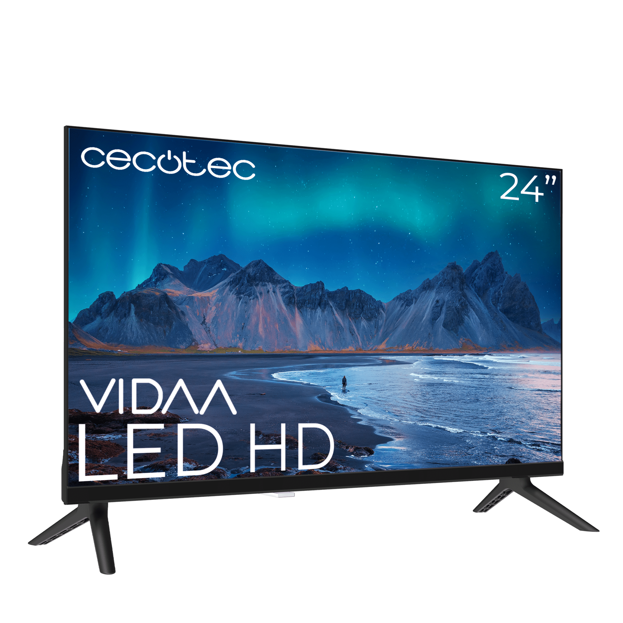Televisor Cecotec ALH50024 24 pulgadas LED HD con sistema VIDAA vista lateral