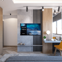 A5 series ALF50040 Televisión LED 40” con resolución Full HD con sistema Dolby, Smart TV VIDAA, WiFi Integrado, Salida de auriculares, 3 HDMI y 2 USB, Altavoces 16W