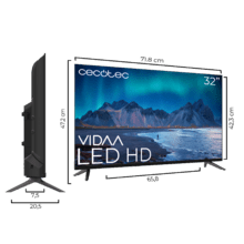 A5 series ALH50032 TV LED da 32" con risoluzione HD con sistema Dolby, Smart TV VIDAA, WiFi integrato, uscita cuffie, 3 HDMI e 2 USB, altoparlanti da 16W