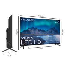 A5 series ALH50032 Televisión LED 32” con resolución HD con sistema Dolby, Smart TV VIDAA, WiFi Integrado, Salida de auriculares, 3 HDMI y 2 USB, Altavoces 16W