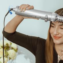 CeramicCare 6in1 Gyro Cepillo de aire de 1100W con función rotativa que incluye 6 cabezales: cepillos, peine, difusor y un rizador automático.