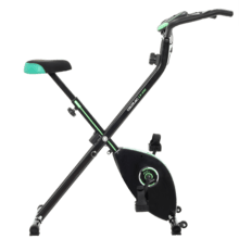 X-Bike M. Bicicleta Estática Plegable con Volante de Inercia de 2,5 Kg y Sistema Silence Fit, Ergonómica, Manillar y Sillín Regulable, Pulsómetro, Pantalla LCD, Ruedas, Peso máximo 100 Kg