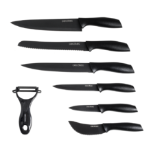 Set de 7 couteaux professionnels avec revêtement en céramique. Couteaux Titanium